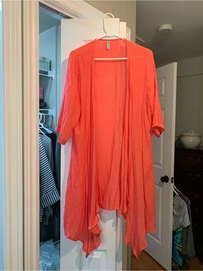 PICK ANY 3 ITEMS FOR $10  - LAVENA Coral Open-Front asymmetrical jacket